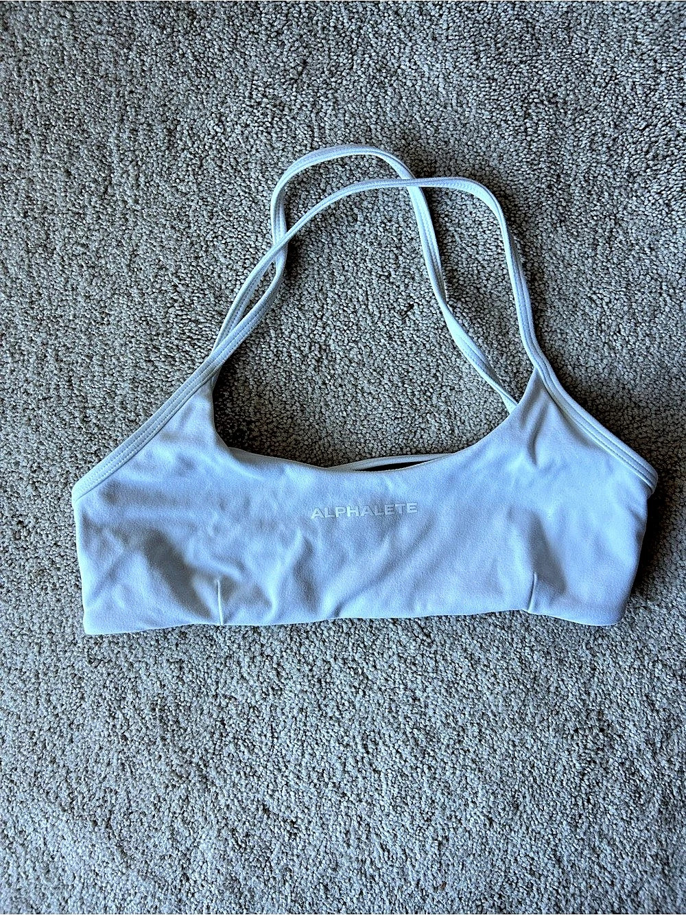 Alphalete White Sports Bra Like New
